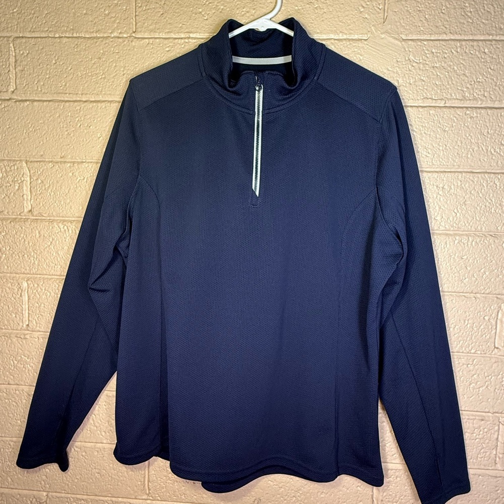 Sport-Tek ladies Deep Blue Half-Zip Jacket